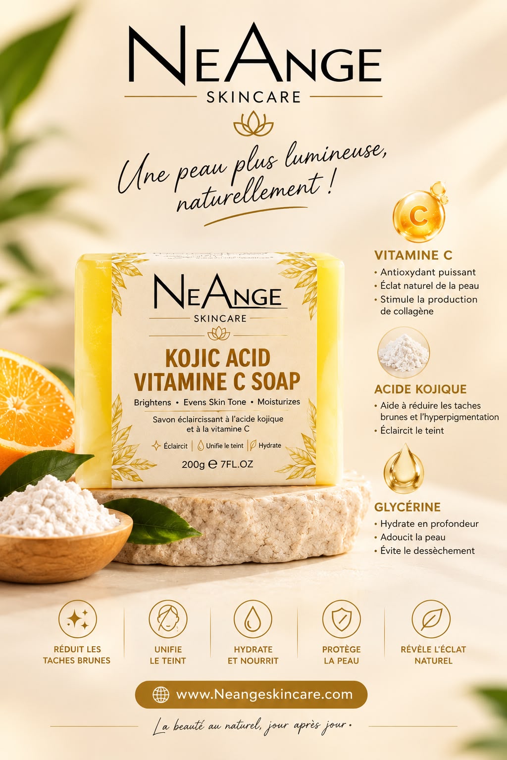 SAVON KOJIC-ACID - VITAMINE C